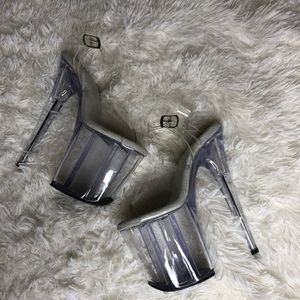 Pleaser clear heels